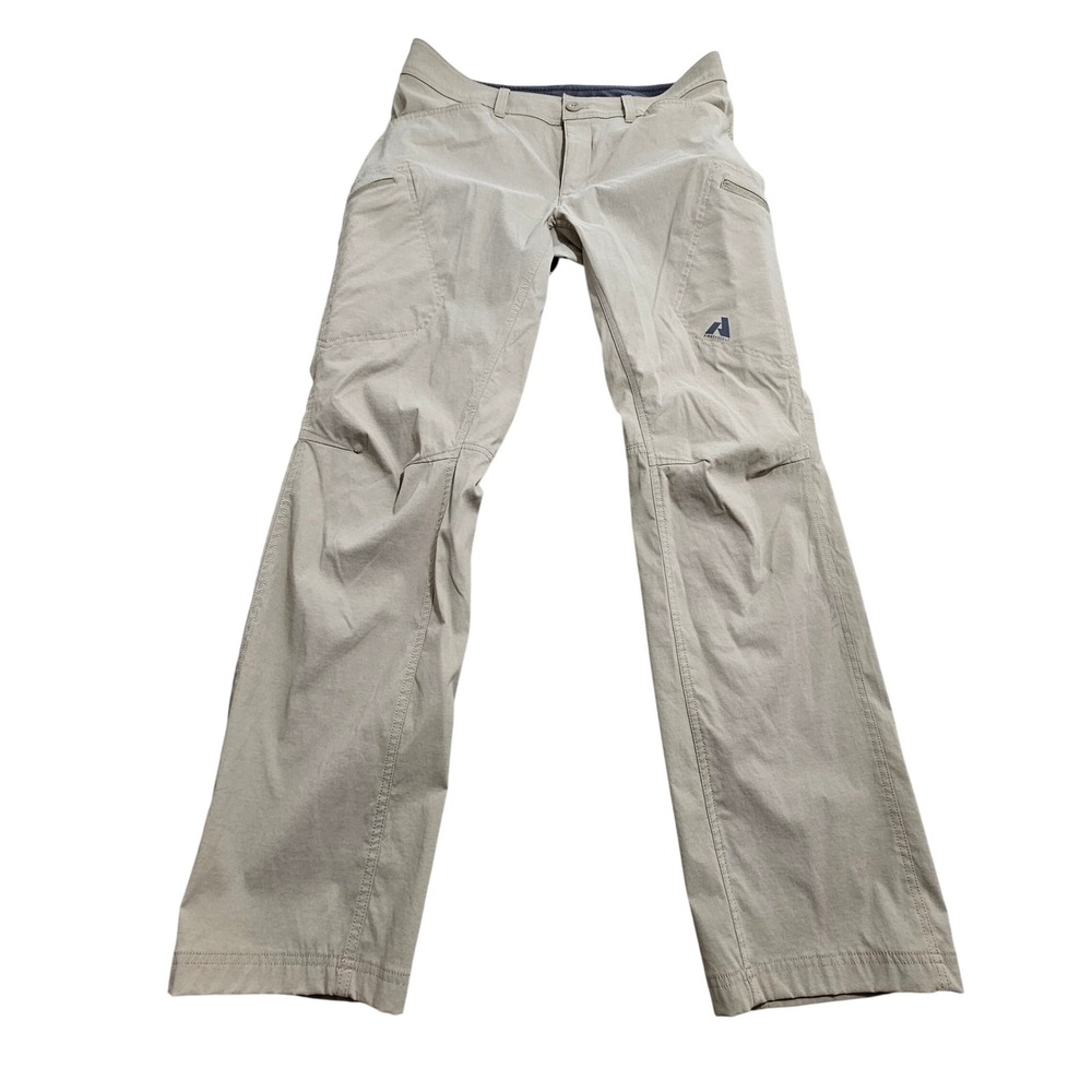 Eddie Bauer First Ascent Guide Pro Pants Mens 34x34 Tan Hiking Stretch Technical
